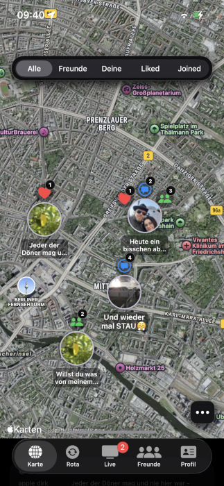 Screenshot 1 Platzhalter – Karte mit Orten und Interaktionen