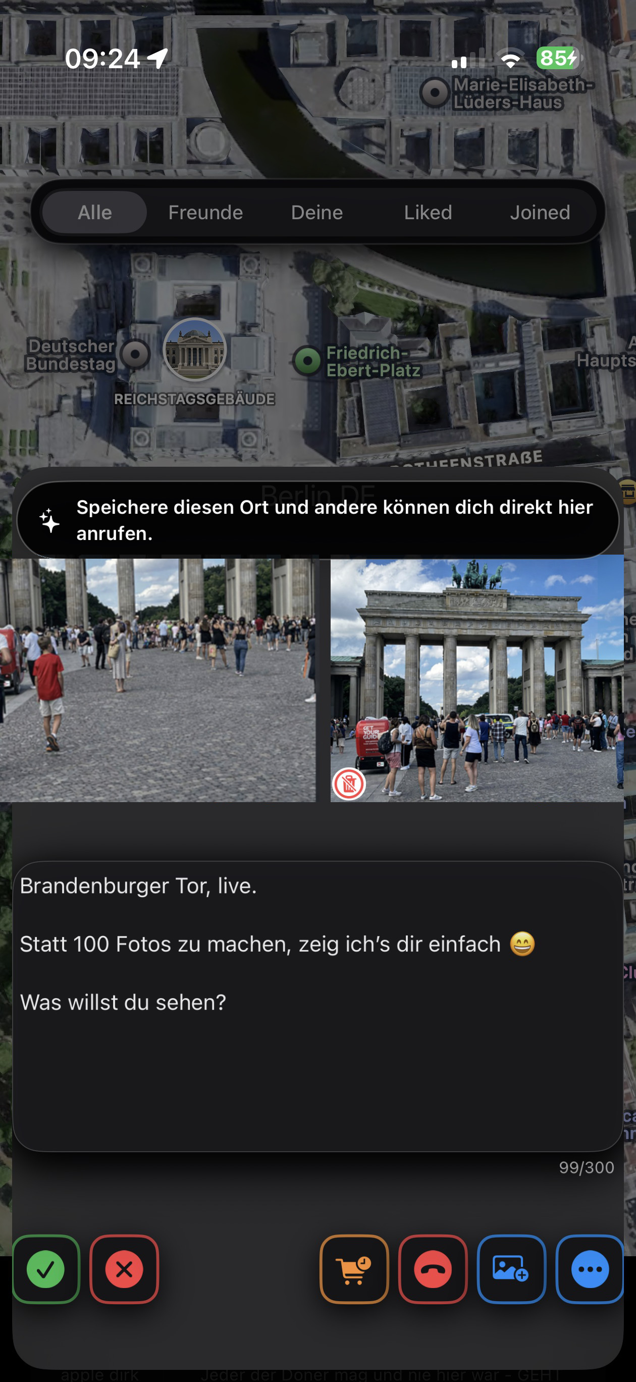 Screenshot 2 Platzhalter – Einen Ort teilen oder zeigen